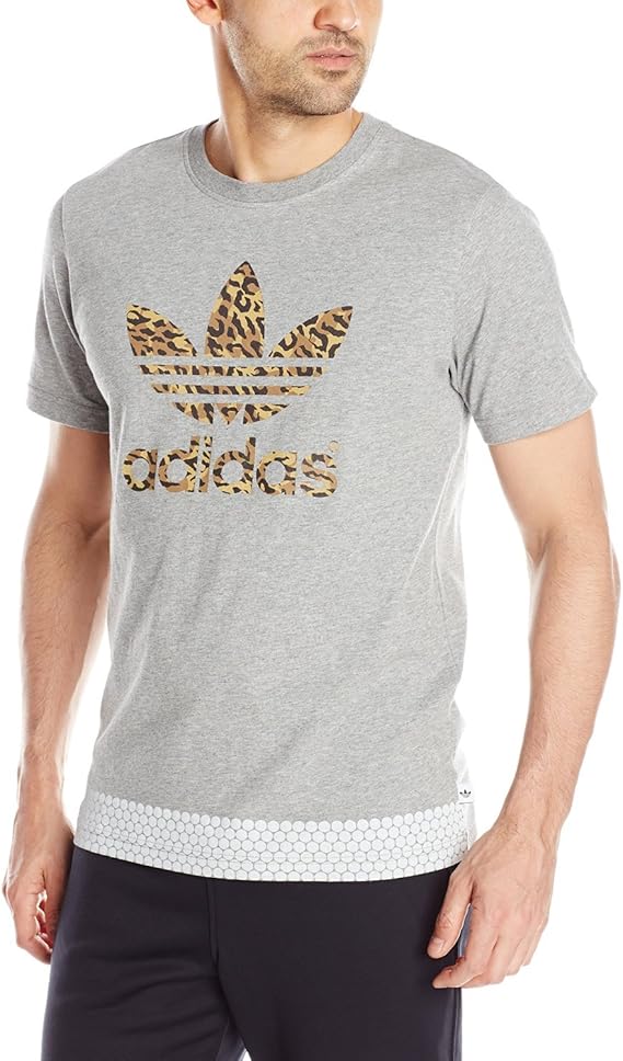 Amazon.com: adidas Originals Men's Leopard Trefoil Tee, XX-Large, Core Heather: Clothing