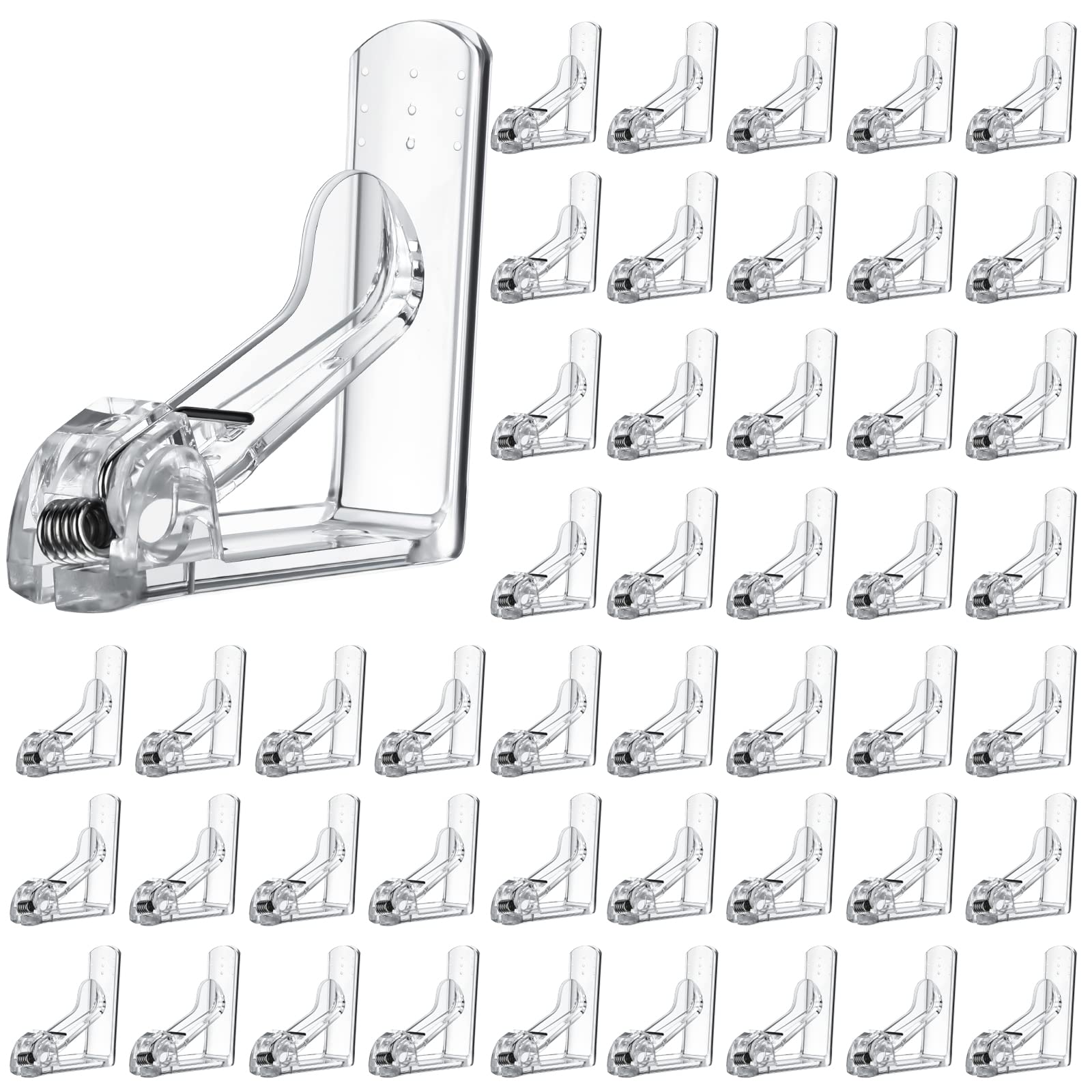 Photo 1 of Jetec 48 Pieces Clear Tablecloth Clips Plastic Loaded Table Cover Holder Clamps Table Linen Clips for Camping Picnic Cookout Birthday Wedding Restaurant Outdoor Hosting Essentials