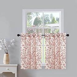 VOGOL 36 Inch Kitchen Curtains, Half Curtains 2