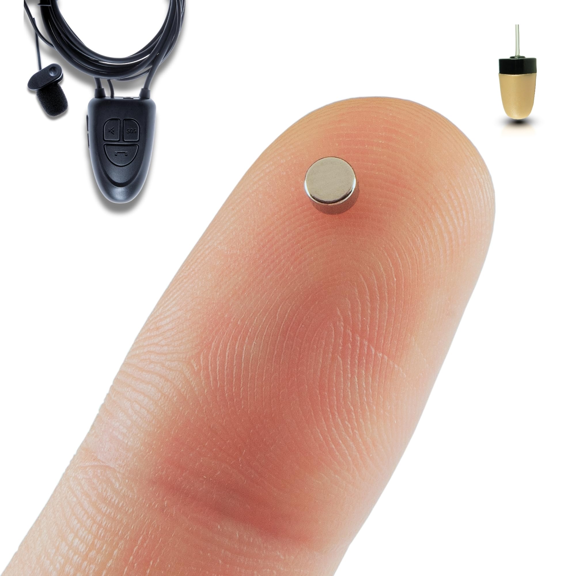 PingaOculto Spy Earpiece Bluetooth Wireless Earphones Invisible Hidden Mini Headset Exam Phone Wired Microphone - Secret Earphone Micro Listening Cheating (Spy Earpiece Nano V5 + Vip Pro SuperMini)