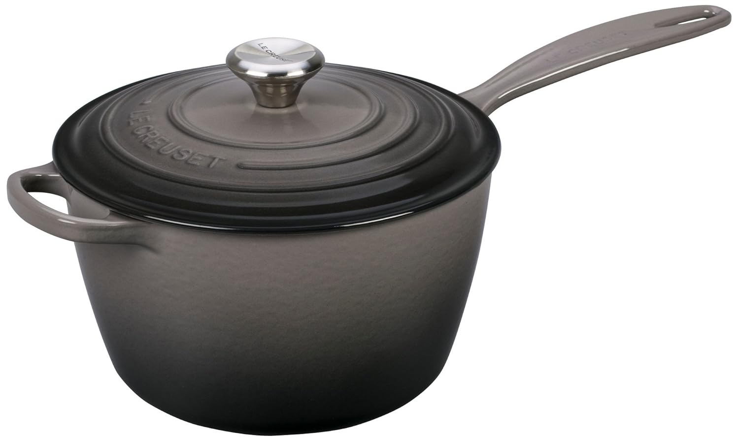 Le Creuset Signature Cast Iron Sauce Pan, 3.25-Quart, Oyster