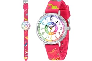 BOMIEUX Time Teacher Kids Watch for Children Girls Boys,3D Cartoon Waterproof Analog Watches for Girls Ages 3-12,Toddler First Watch,Educational Teaching Kids Watch Gifts with Easy to Read Dial