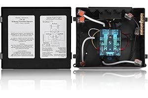 MXLTYMX 30 Amp ATS Automatic Transfer Switch to RV, Speedboats, Home，120V 30 Amp, Black, Automatic Generator Transfer Relay Switch for Inverter, Shore Power, Generator