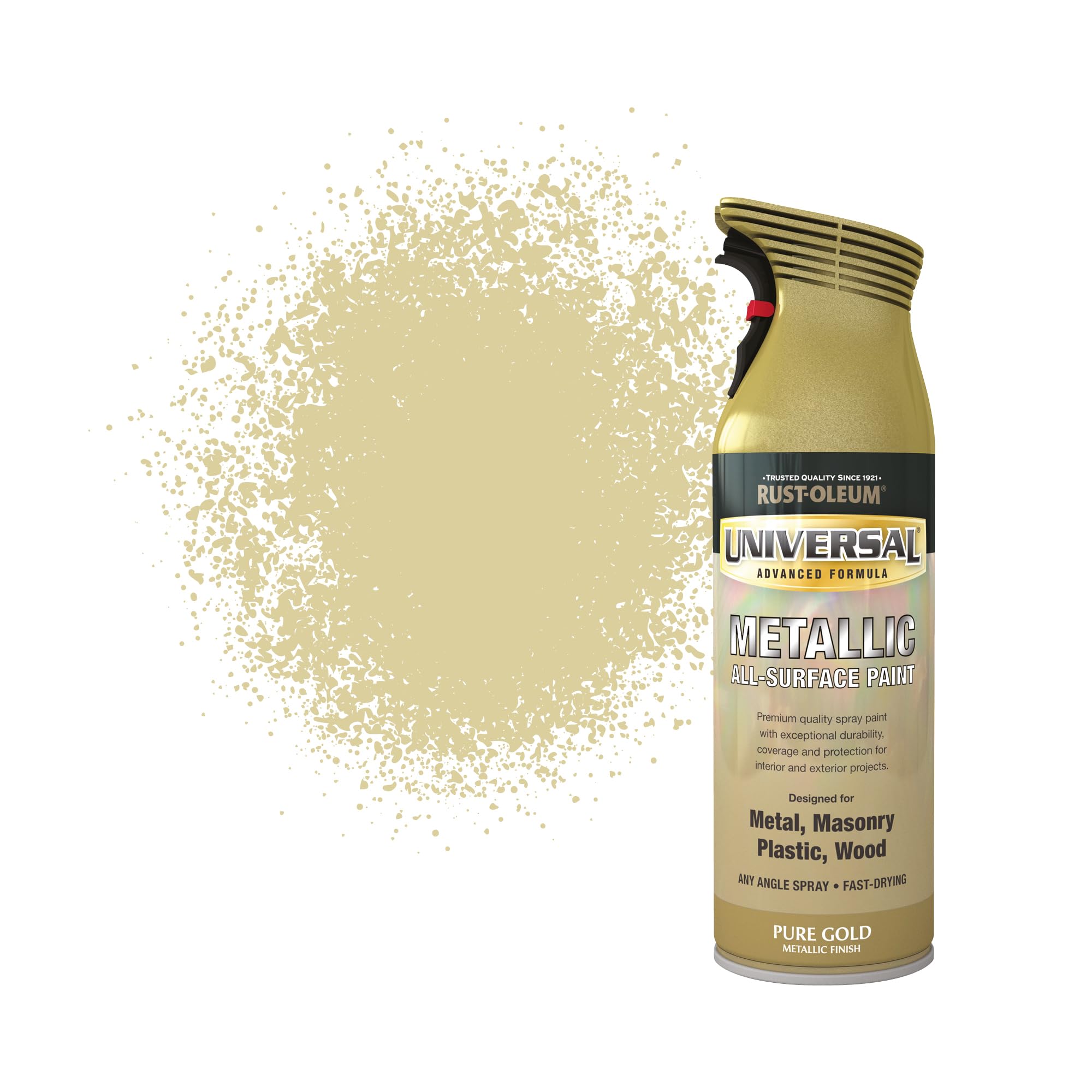 Rust-Oleum 400ml Universal Metallic Spray Paint - Pure Gold