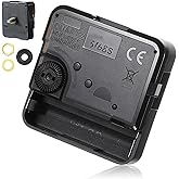 Clock Mechanism Replacement, Quartz Clock Movement Replacement Battery Powered DIY Repair Parts Replacements, Silent Battery Operated Wall Clocks Motor Silent Parts (Shaft 0.5 in, Thread 0.2 in)