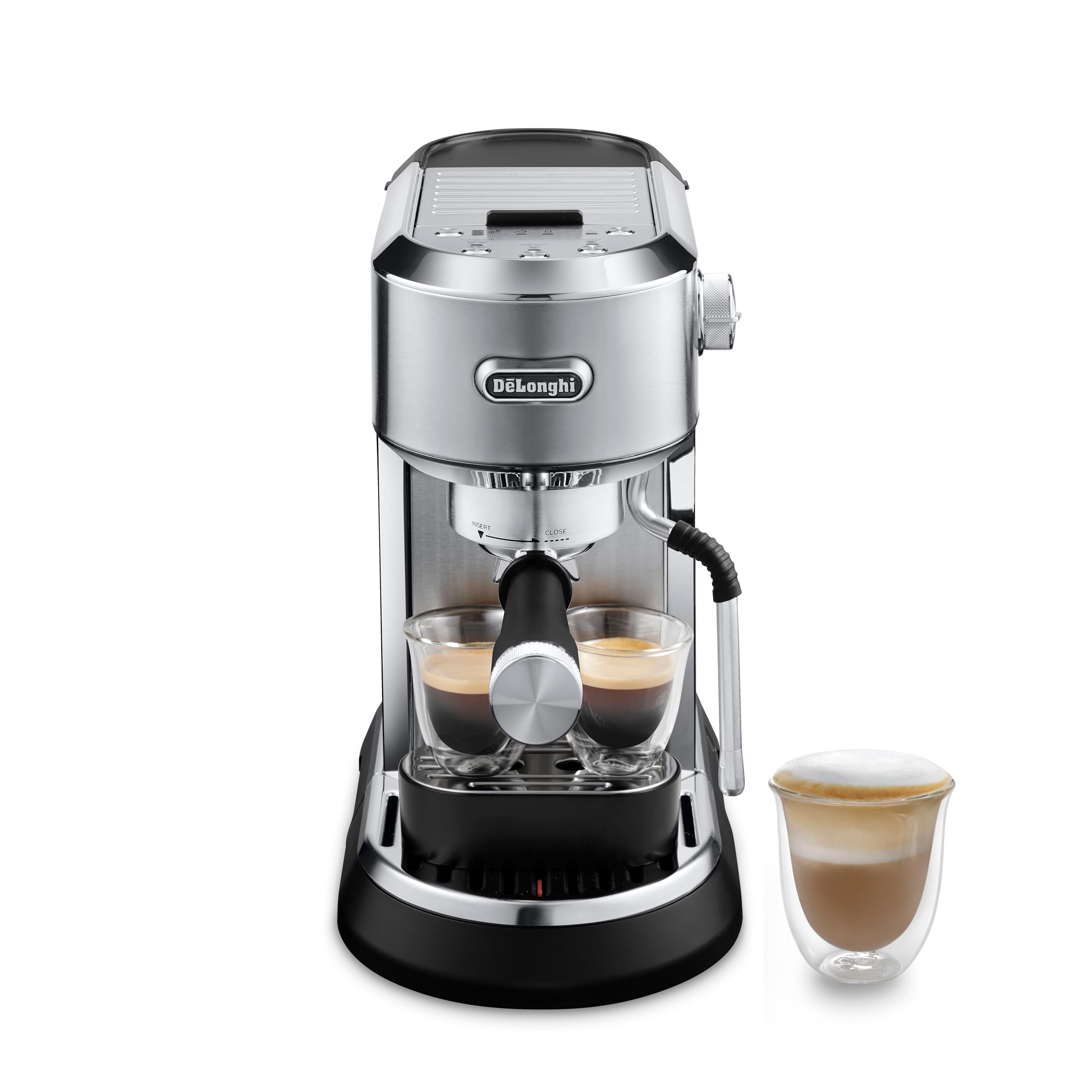 Photo 1 of De’Longhi Dedica Maestro Espresso Machine with Milk Frother, 15-Bar Pump & Temperature Control - Barista Coffee Maker Kit for Espresso, Latte, Cappuccino & Iced Coffee - Italian Stainless Steel Design