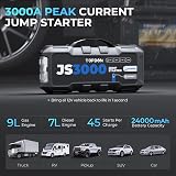 TOPDON JS3000 12V 3000A Jump Starter Booster Pack 9L Gas/7L Diesel view 2