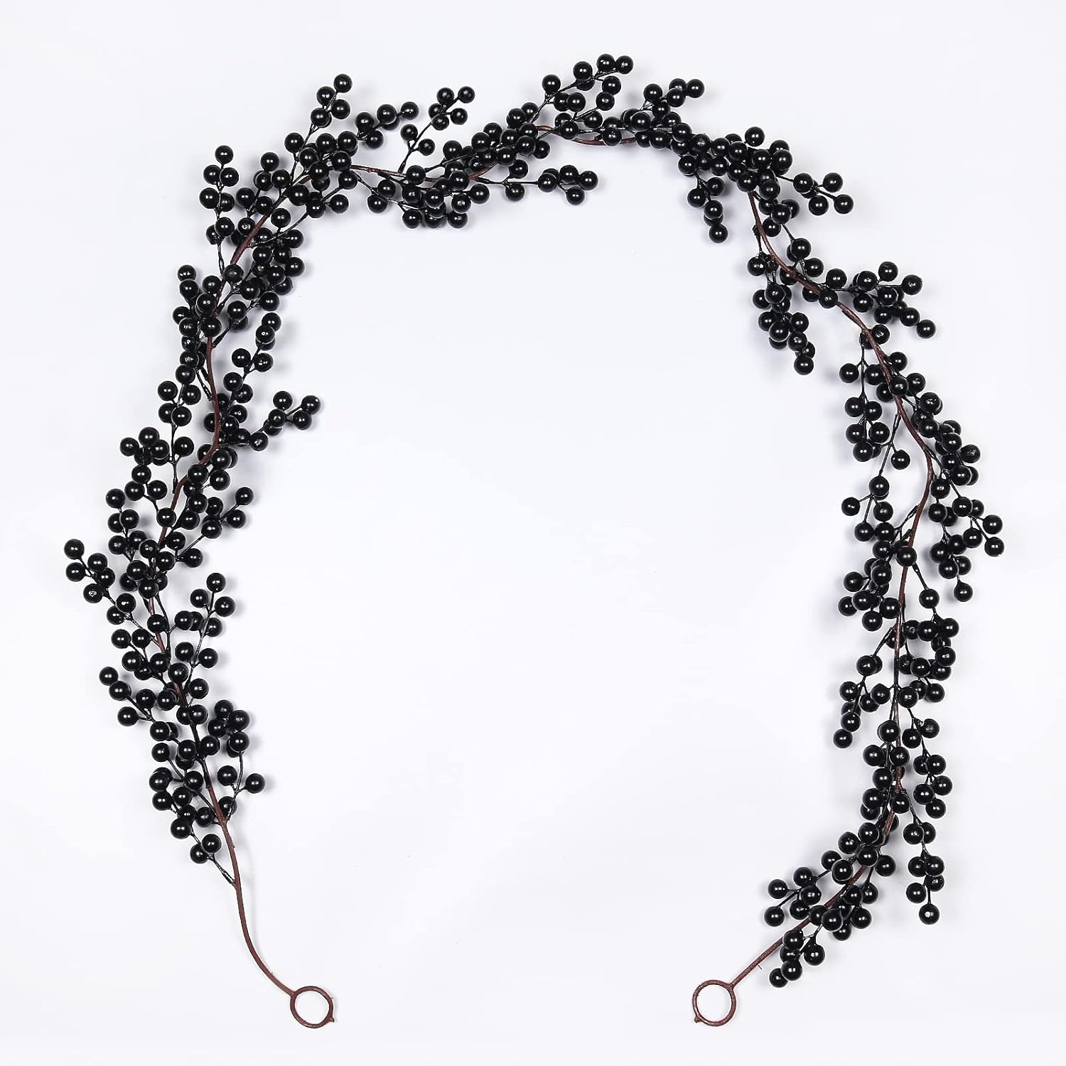 Wreaths, Garlands & Swags - RECUTMS Berry Garland Artificial Black Berry Garland 6.23FT Garland with Bendable Stems for Christmas Halloween Holiday Fireplace Stairs Table Decor