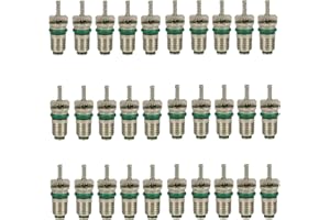 AXYUADA 30 Pack Standard JRA A/C Schrader Valve Core For R134A and R12 Automotive Systems, Replaces MT0059 59347 15-75234 BAS03005, Fits Foreign & Domestic Vehicles
