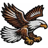 Eagle Iron On Patch &ndash; Majestic Bird Wildlife Applique for Jackets, Bags, Hats, Jeans and Crafts