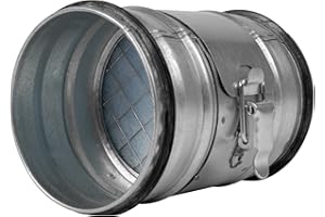 4" Inch Inline Round Duct Filter - G4 Class Filter with Mesh Screen - Dust Collection and Air Purification - Rigid or Flexibl