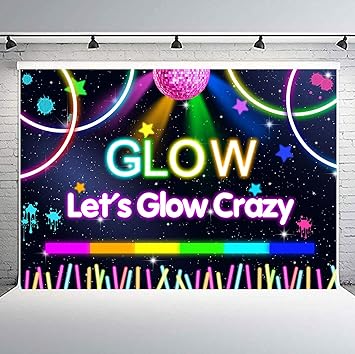 Amazon Com Flasiy Let S Glow Crazy Backdrop 10x7ft Music