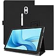 Kebiory Case for Eksvefot Android 14 10 inch A10/For Freeski 10.1 inch/for ZOFYWNAS A10-A 10.1 inch/for FancyDay A10 10 inch Tablet Premium Leather Business Folio Stand Case with Hand Strap (Black)