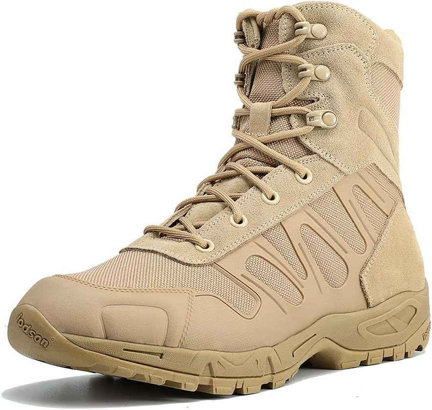 IODSON US New Military Athletic Tactical Comfort Leather Boots Mens
