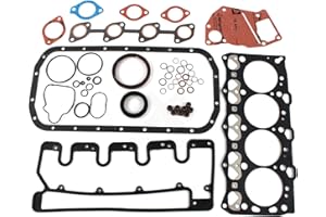 HIRINTOL 4LE1 Engine Full Gasket Kit Head Gasket Set for Isuzu Engine Hitachi EX55 ZX55UR ZX55 H50B Sumitomo SH55 JCB 8040 8045 8050 8060 Hanix H50B John Deere 50ZTS Excavator MG18 DIS-180 DCA-25 Generator