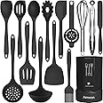 Silicone Cooking Utensils Set - 446°F Heat Resistant Kitchen Utensils,Turner Tongs,Spatula,Spoon,Brush,Whisk.Kitchen utensil 