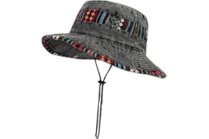 SAKTHIVEL Sun Hat for Men Fishing Hat Wide Brim UV Protection UPF 50+ Outdoor Cotton Boonie Bucket Hat Foldable Safari Hat