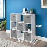spot on dealz 9 Cube Storage Unit White Wooden Bookcase Free Standing Display view 3