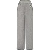 AFITNE Womens Wide Leg Work Pants High Waist Pull On Dress Pants Elastic Waistband Casual Slacks with Thick Fabric