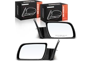A-Premium Pair (2) Driver & Passenger Side Manual Door Mirror - Compatible with Chevy & GMC Model - Blazer, C/K 1500 2500 350