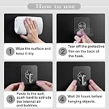 LAOLINGSY Self Adhesive Hooks Waterproof Heavy Duty Wall Hooks Kitchen Bathroom view 3