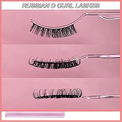 Russian D Curl Strip Lashes Fluffy False Eyelashes