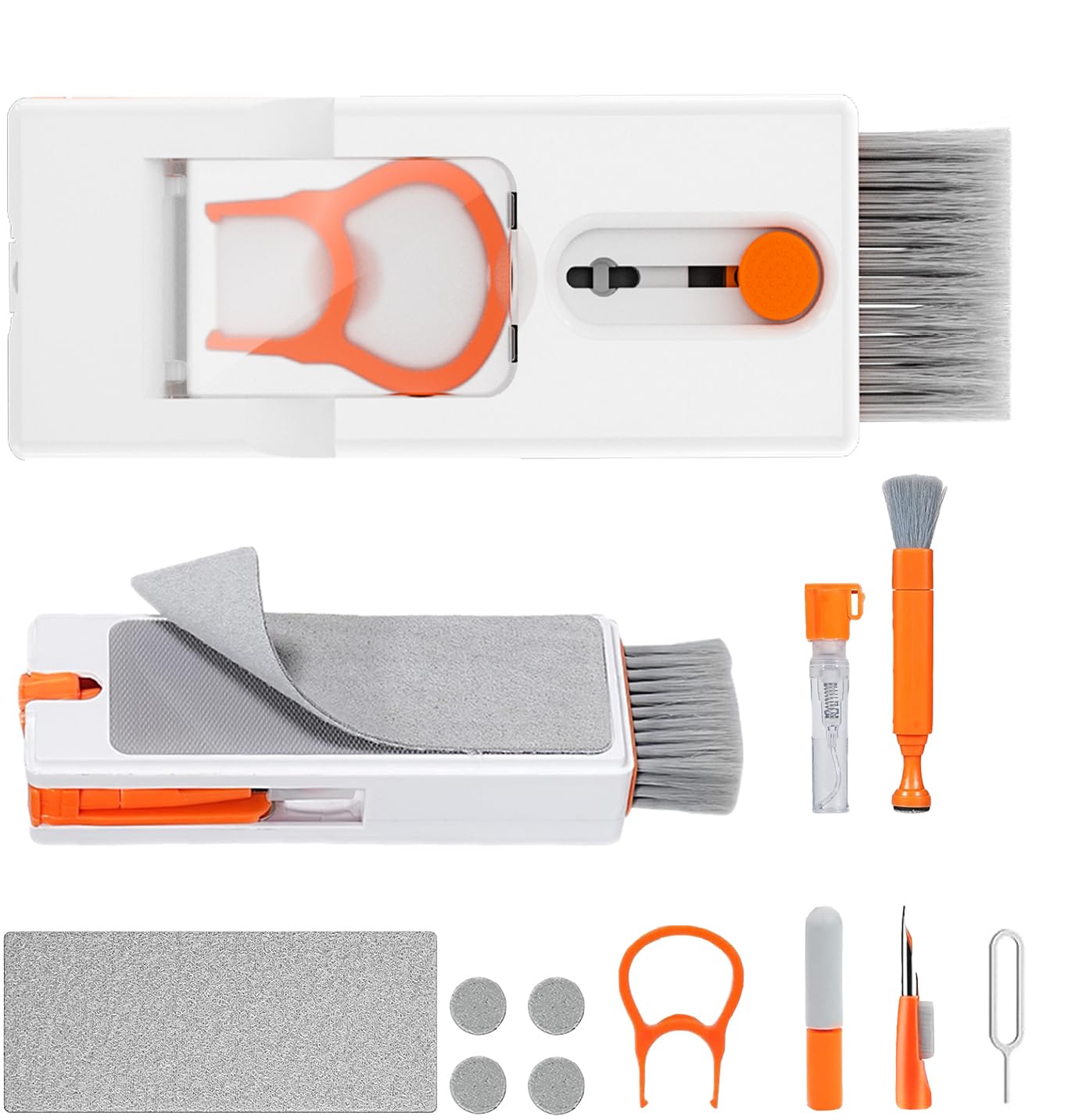 11-in-1 Keyboard Cleaner, Multifunctional Laptop Cleaning Kit, Phone Cleaning Kit, Keyboard Cleaning Kit for MacBook, PC and iPhone PC Cleaning Kit for Tablet, Phones, Camera