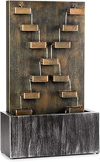 blumfeldt River Crossing Gartenbrunnen Zierbrunnen Metall-Springbrunnen (In-/Outdoor, 8 Etagen, 6 Watt Pumpe, 10 m Kabel, 320 l/h Umlaufleistung, verzinkt) für drinnen und drauße, braun