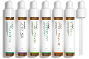 BENATU Essential Oils Set (Peppermint, Eucalyptus, Tea Tree Lavender, Lemongrass, Sweet Orange) - Natural Fragrance Gift for Women & Men, Aromatherapy Oils with Dropper for Topical Skin, Body, Diffuser, Home