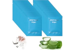 CPAP Mask Wipes 50 Pack Travel CPAP Mask Wipe Towelettes Unscented CPAP Cleaning Supplies with Aloe Vera