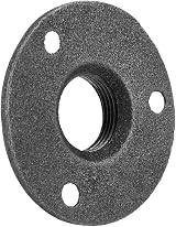 Hyuduo 10pcs Black Malleable Iron Pipe Flange BSP Threaded DN20 3/4 Inch view 9