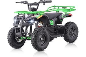 SUPERRIO 4 Wheeler ATV, Kids Four Wheelers Electric ATV, Dirt Quad Bike for Kids 8-14, with Front and Rear Disc Brake, Weight Support Up to 143 Lbs