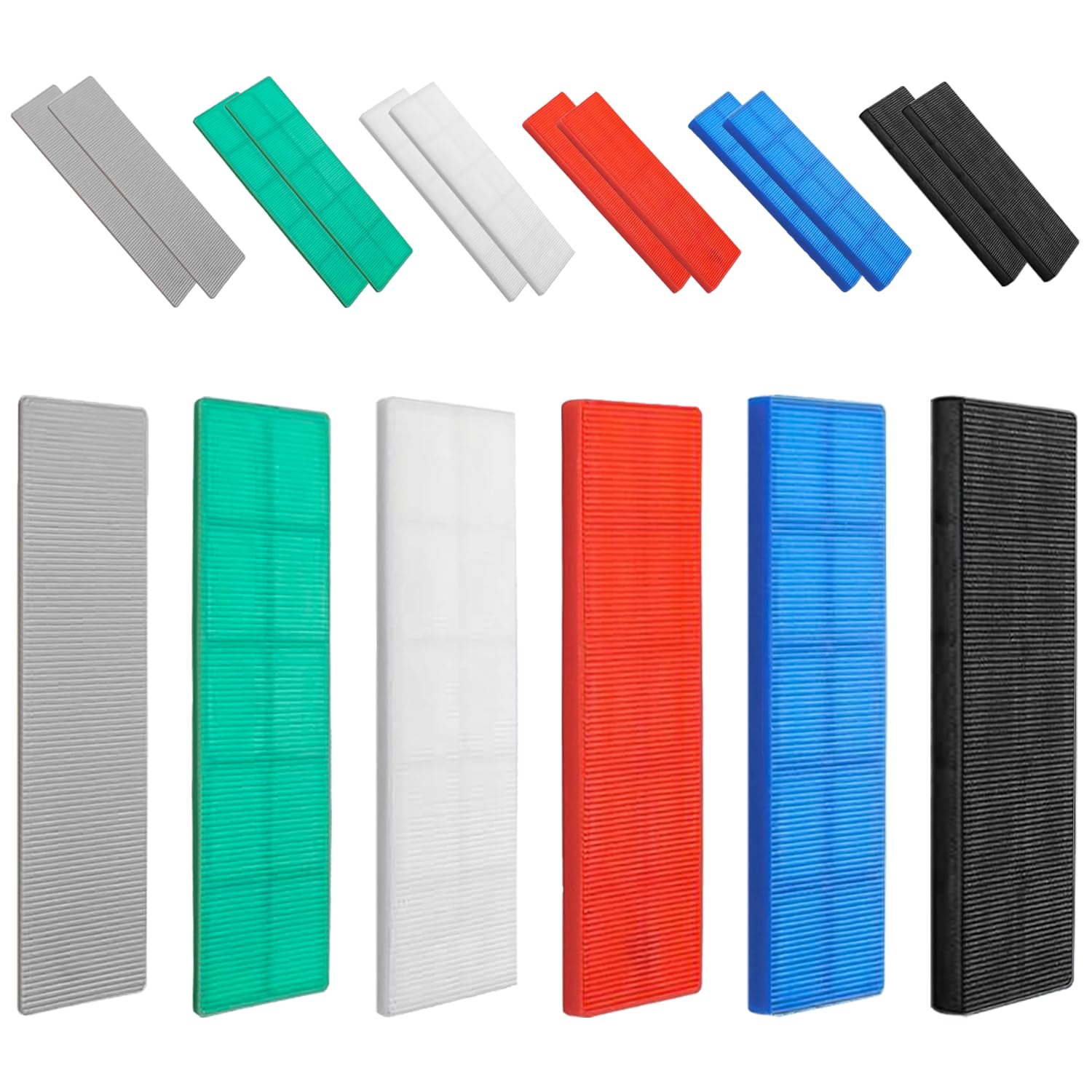 Plastic Glazing Packers, 28mm x 100mm Colourful Spacers Window Packers, Assorted Flat Shim Spacers for DIY, Window/Door/Floor Installations (Mixed 1-6mm)