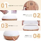 ASAKUKI 300ml Essential Oil Diffuser with 8 Oils 7 LED Lights Auto Shut-off view 7