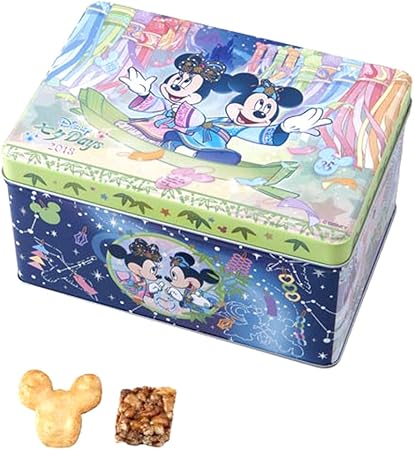 Amazon ディズニー 七夕 18 七夕デイズ 四角缶 おせんべい おこし ミッキー ミニー マウス お菓子 せんべい リゾート 限定 お土産 おもちゃ おもちゃ