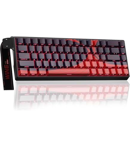 JOMKIZ Teclado mecânico para jogos MCHOSE Jet 75, interruptor