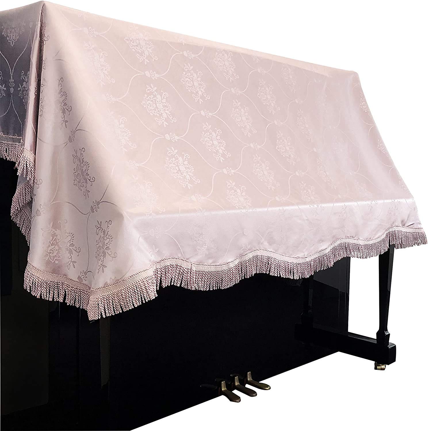 Clairevoire Upright Piano Dust Cover | Standard Vertical Pianos | Antique Rose | Durable Fabric | Universal Minimalist Design