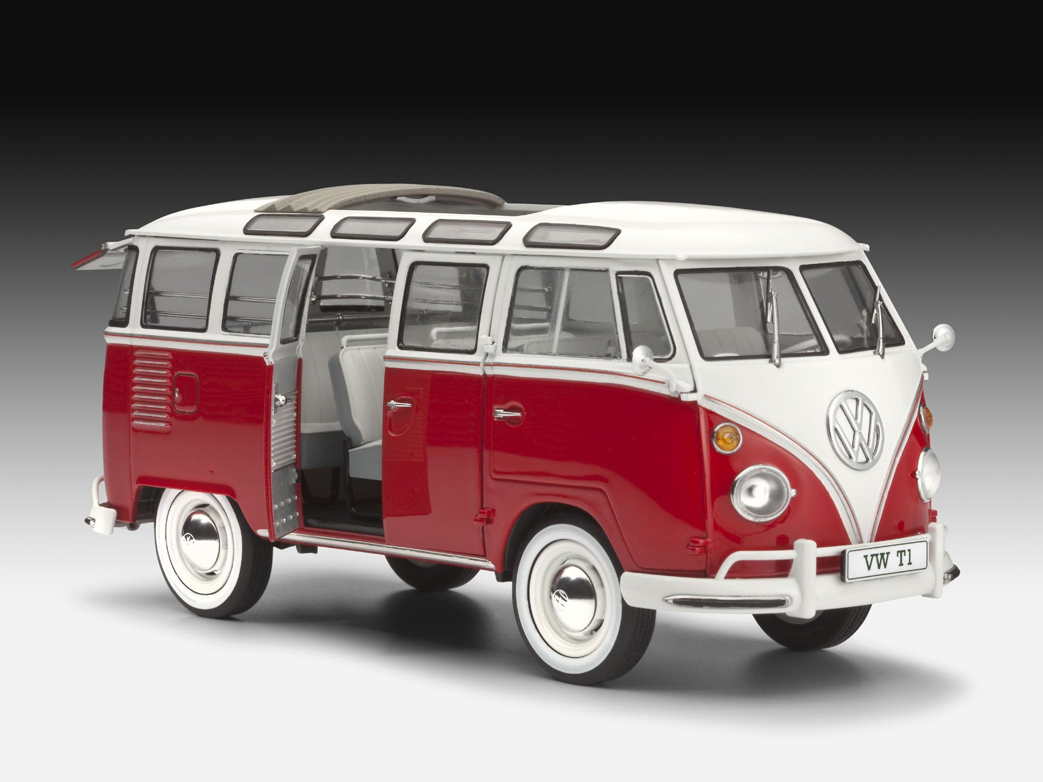 Revell Modellbausatz VW T1 Samba I Maßstab 1:24 I Detailgetreue Nachbildung des klassischen Busses I Detailliertes Modell für Auto- und Bus-Liebhaber 2