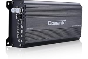 DOMANKI 1000W Amplifier Car Audio Monoblock Class D MOSFET Car Audio Subwoofer Amplifier, 1-4 Ohm Stable, Low Pass Crossover, Stereo
