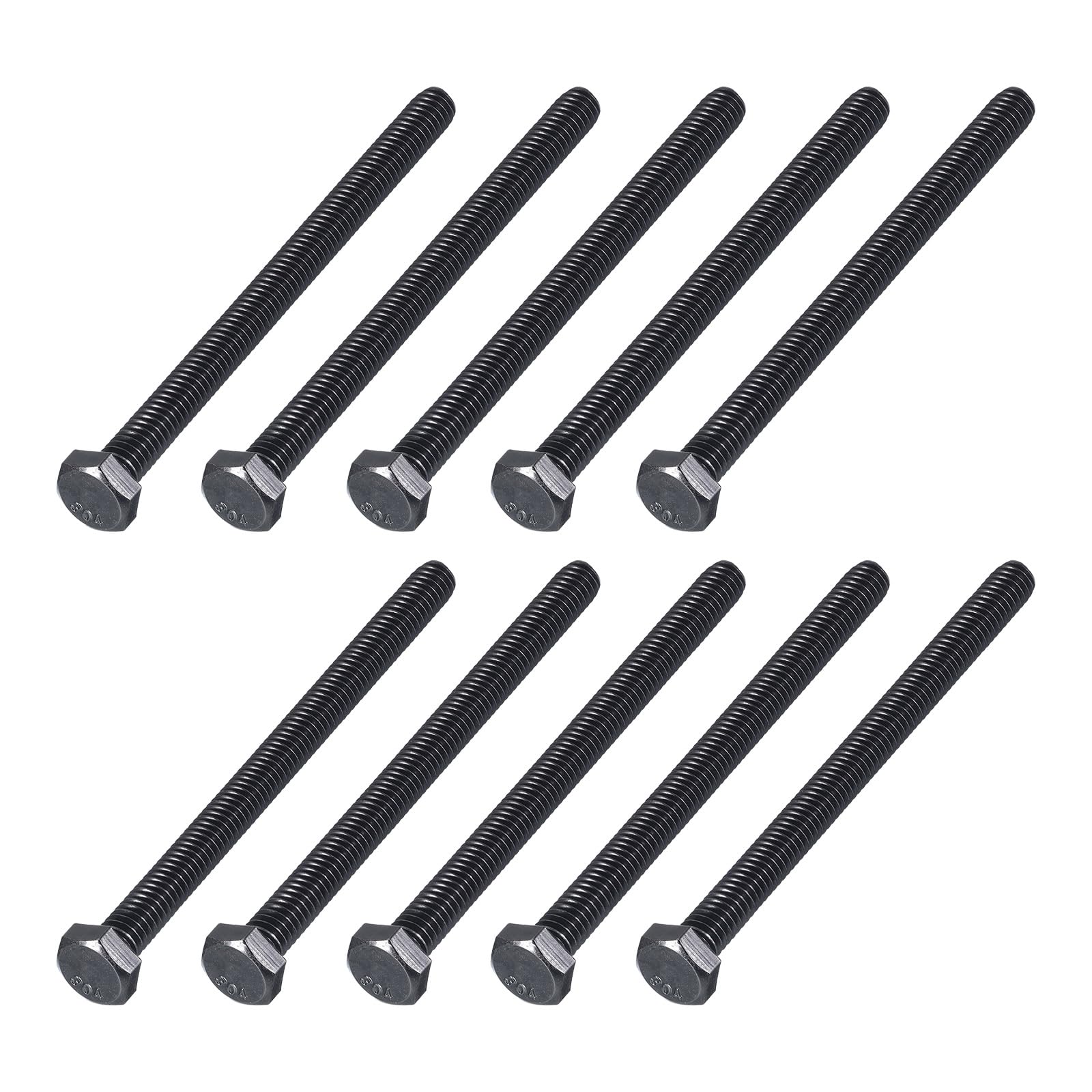 METALLIXITY Hex Head Bolts (5/16-18 x 4") 20Pcs, 304 Stainless Steel 18-8, Fully Threaded, External Hex Drive, Hex Head Screw Bolt, Black Oxide โ image 1
