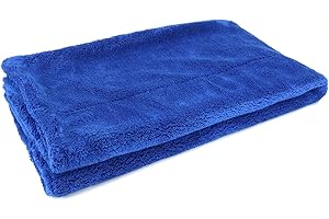 Autofiber [Motherfluffer XL+] Huge Soft and Plush Car Drying Towel 20"x40" (Blue)