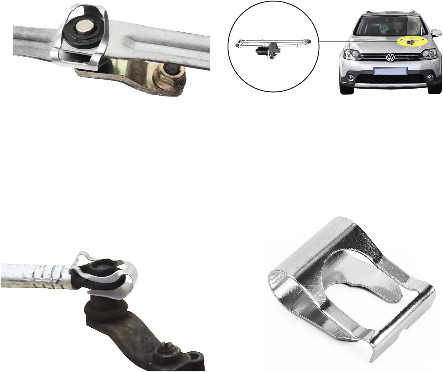 AKORD Windscreen Wiper Motor Linkage Rods Arms Link Mechanism Repair Clip Kit - Image 5