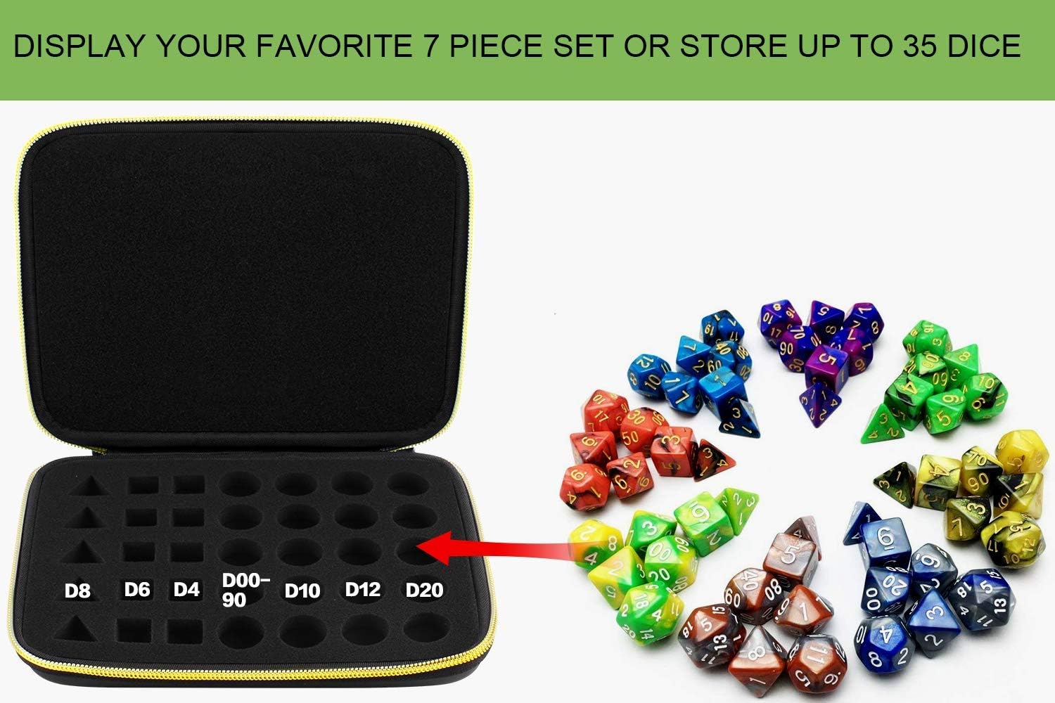 ALKOO Dice Box Case Tray Compatible with DND Dice, Roleplaying Game as Dungeons and Dragons - Image 5