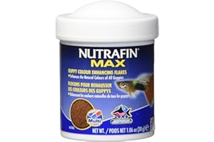 Nutrafin A6786 Max Guppy Color Enhancing Flakes, 1.06-Ounce