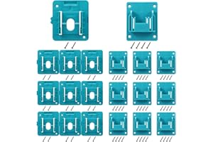 20-Pack Tool Holder and Battery Holder for Makita 18V BL1860/BL1850/BL1840/BL1830, 10 Pcs Battery Mounts Rack, 10 Pcs Drill T