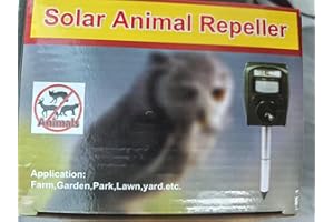 CIIC 1PK Solar Cat Repellent Outdoor with Motion Detection for Driving Dog, Rabbit, Rodent, Raccoon
