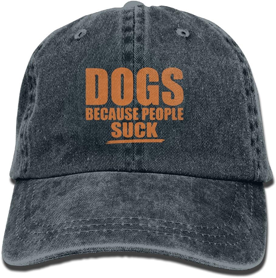 Dogs Because People Suck Mens&Womens Vintage Style Fashion Sandwich Cap Baseball Cap