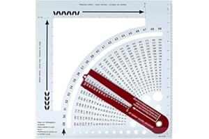 Knitting Gauge Converter, Density Ruler DIY Enthusiast Calculator Tool for Beginners Professionals