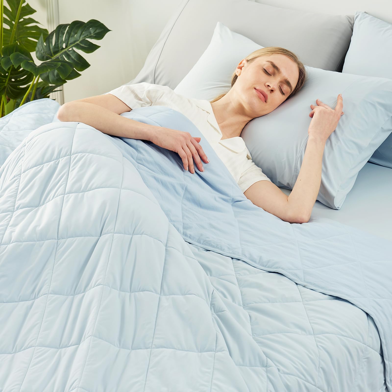 Photo 1 of Cozy Bliss Cooling Throw Blanket for Hot Sleepers, Q-Max 0.4 Cooling Comfort 50x70, Cold Blankets for Night Sweats Sleeping, Ultra-Cool Lightweight Breathable Summer Blanket for Bed TravelLPNPMEZ7901722
