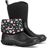 Showave Women’s Garden Boots Rubber Rain Boots For Women Waterproof Mud Boot Gardening Yard Boot For Farming Working Outdoor